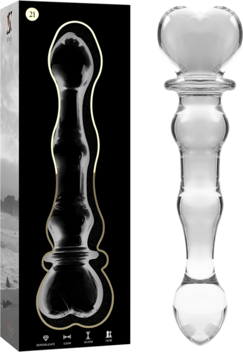 Dildo Nebuloso de Cristal Borosilicato - Transparente Dildo Nebuloso de Cristal Borosilicato - Transparente
