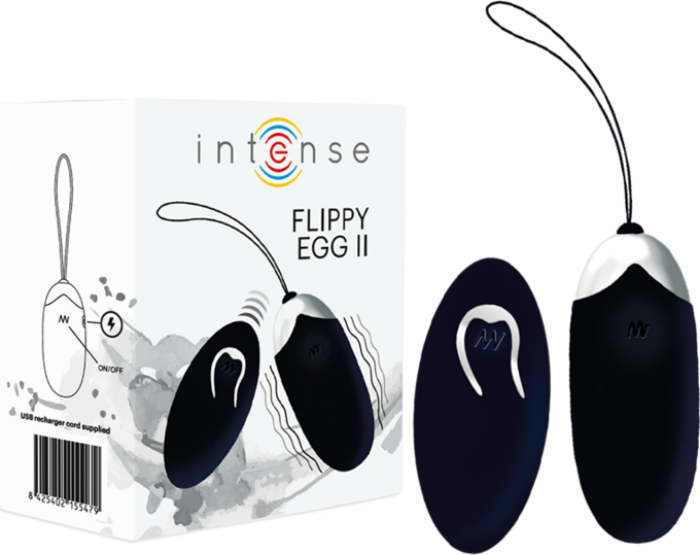 Intense flippy ii huevo recargable remoto negro