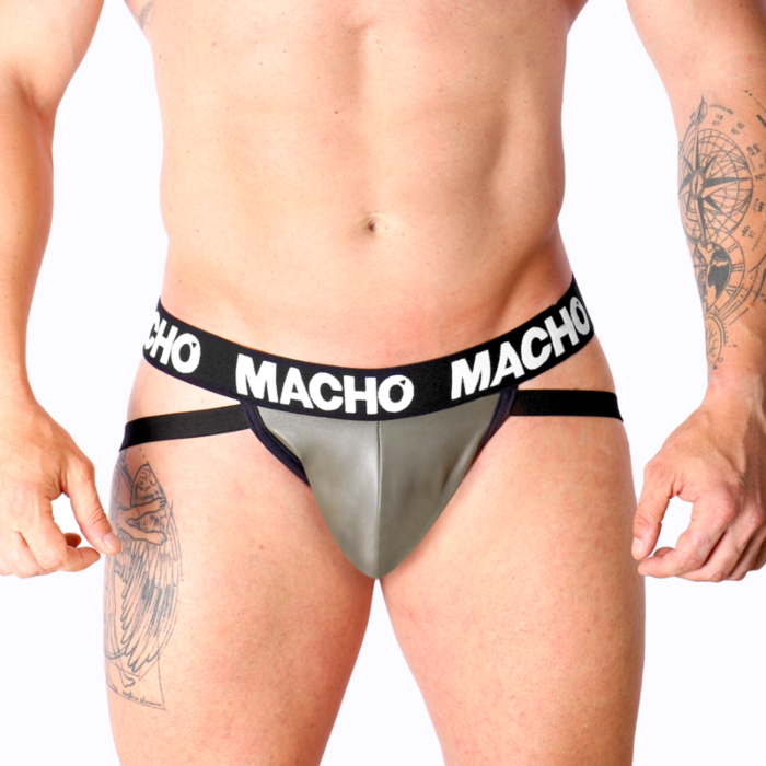 Jockstrap Cuero Gris XL Jockstrap Cuero Gris XL