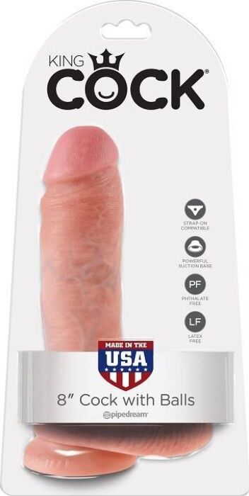 King cock pene realistico con testiculos 20,5 cm 