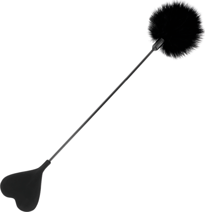 Látigo Darkness 40 cm avec plumes stimulantes Látigo Darkness 40 cm avec plumes stimulantes