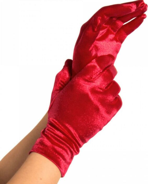 Leg avenue guantes saten rojo