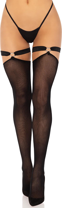Collants Jarret Leg Avenue avec Ceinture Intégrée et Cœurs Collants Jarret Leg Avenue avec Ceinture Intégrée et Cœurs