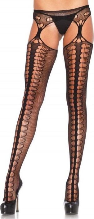 Leg avenue medias con liguero exclusive negro