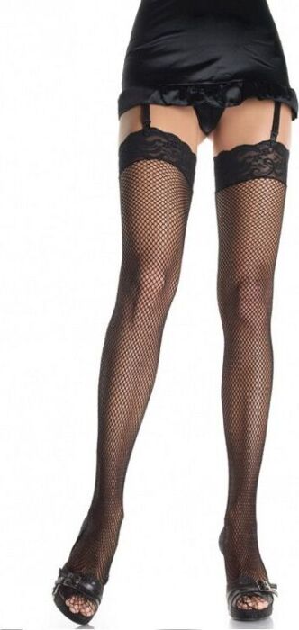 Leg avenue medias de red pequeña con encaje Leg avenue medias de red pequeña con encaje