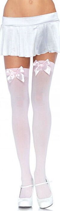 Leg avenue medias opacas con lazo rosa claro