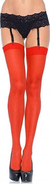 Leg avenue medias transparentes para ligueros rojas Leg avenue medias transparentes para ligueros rojas