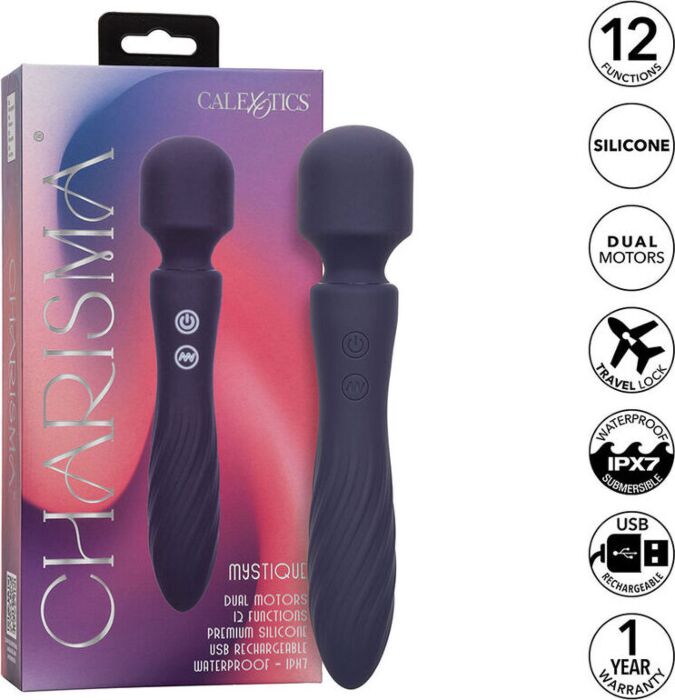 Vibromasseur wand CALEXOTICS Charisma Mystique double moteurs Vibromasseur wand CALEXOTICS Charisma Mystique double moteurs