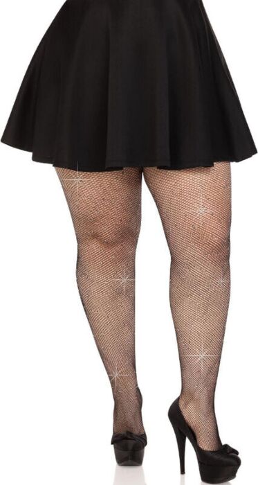 Medias Rejilla Leg Avenue Plus Size Brillantes