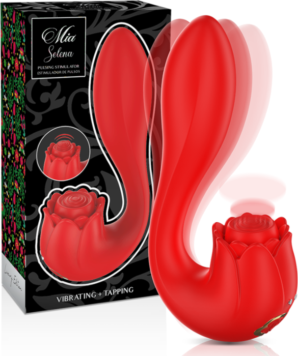 MIA - SELENA ESTIMULADOR VIBRATING + TAPPING ROJO