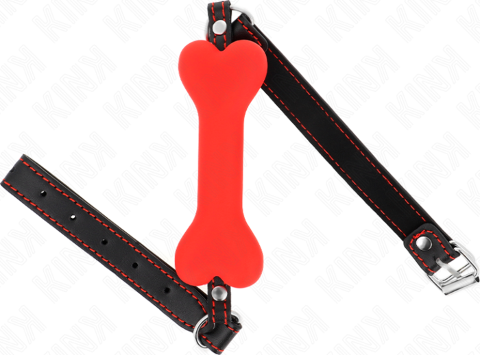 Mordaza BDSM KINK Rojo 12 cm - Silicona Suave