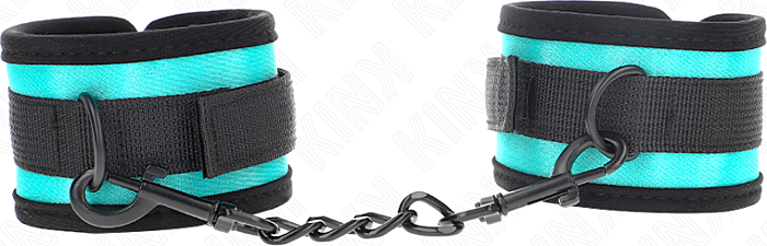 Muñequera BDSM KINK Ajustable Negro-Azul