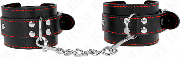 Muñequeras KINK Ajustables Negro con Rojo