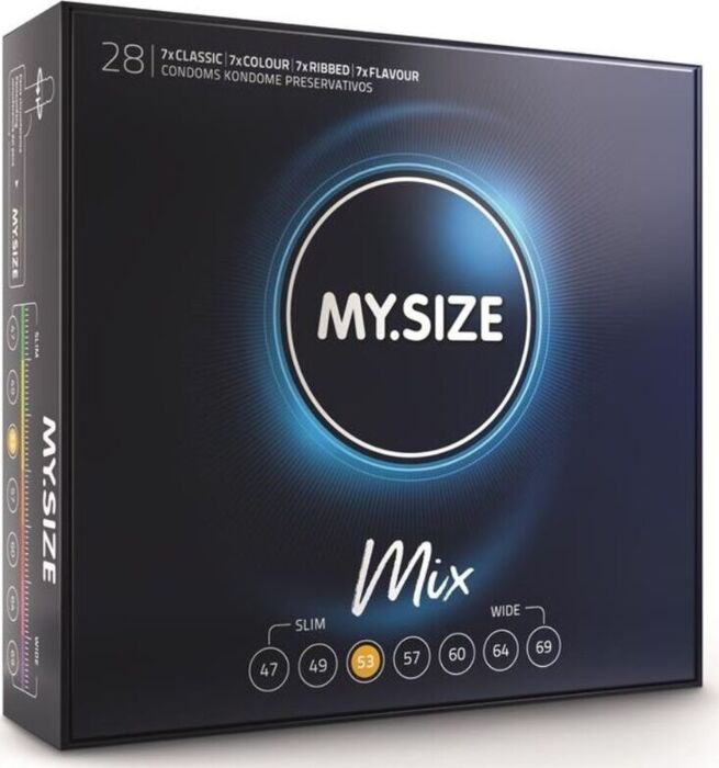 Pack Mix Preservativos MySize 53mm - 28ud