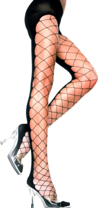 Panty Lycra Music Legs - Filet devant et dos opaque
