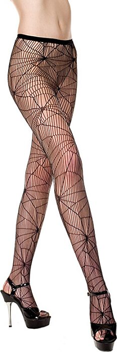 Panty Music Legs motif toile d'araignée et transparences Panty Music Legs motif toile d'araignée et transparences