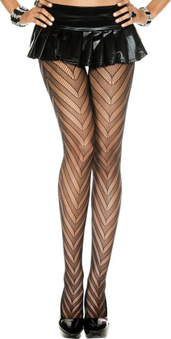 Panty Music Legs red dessin motif à pointes