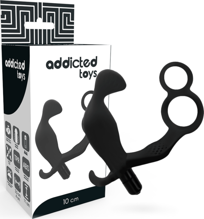 Plug Anal ADDICTED TOYS avec Double Anneau Pénis et Testicules