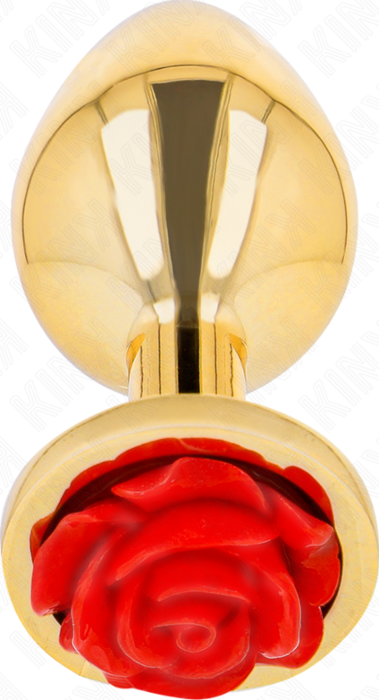 Plug Anal KINK Dorado Rosa Roja Elegante