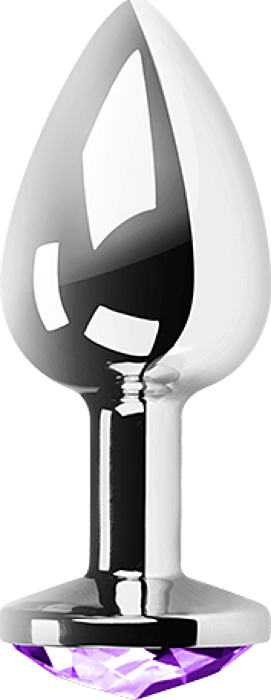 Plug anal metal pequeo morado con bolsa Plug anal metal pequeo morado con bolsa