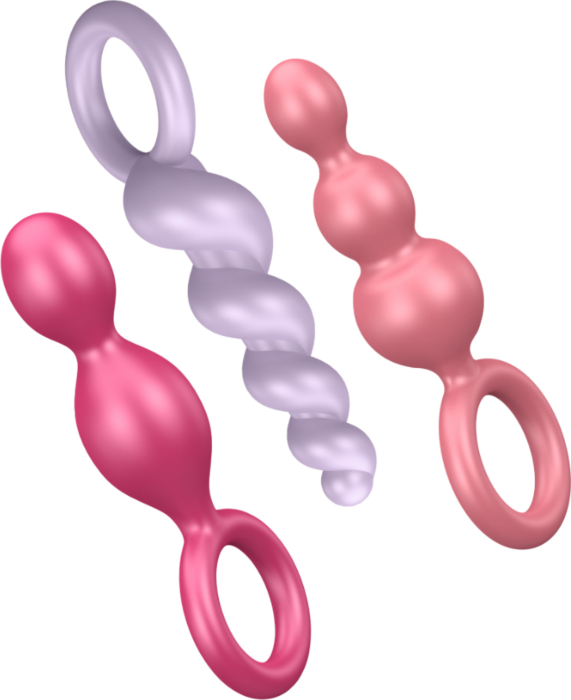 SATISFYER Plug Anal Set 3 Pieces Tri-Color SATISFYER Plug Anal Set 3 Pieces Tri-Color