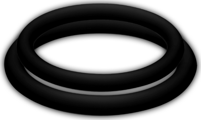 Potenz duo anillos pene mediano - negro