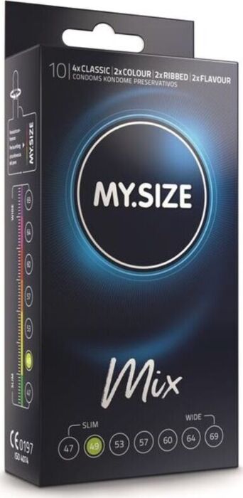 Preservativos MySize Mix 49mm - Pack 10