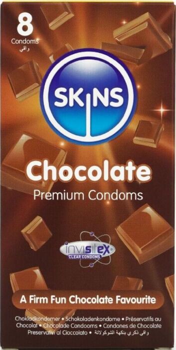 Preservativos Skins Chocolate Pack 8 - Sabor Irresistible