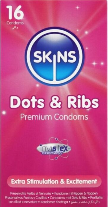 Preservativos Skins Dots & Ribs Sensación Única Preservativos Skins Dots & Ribs Sensación Única