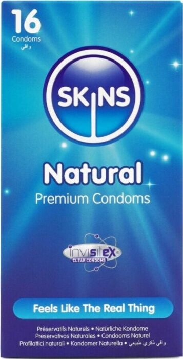 Preservativos Skins Natural 16-Pack Ultrafinos Preservativos Skins Natural 16-Pack Ultrafinos