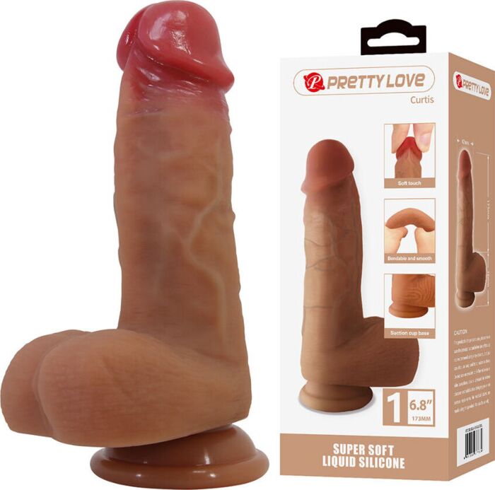 Dildo Pretty Love Curtis 17.3 cm avec ventouse Dildo Pretty Love Curtis 17.3 cm avec ventouse