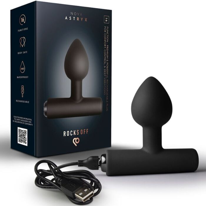 ROCKS-OFF - NOVA ASTRYX RECHARGEABLE PREMIUM & POWERFUL ANAL PLUG 16 FUNCTION BLACK ROCKS-OFF - NOVA ASTRYX RECHARGEABLE PREMIUM & POWERFUL ANAL PLUG 16 FUNCTION BLACK