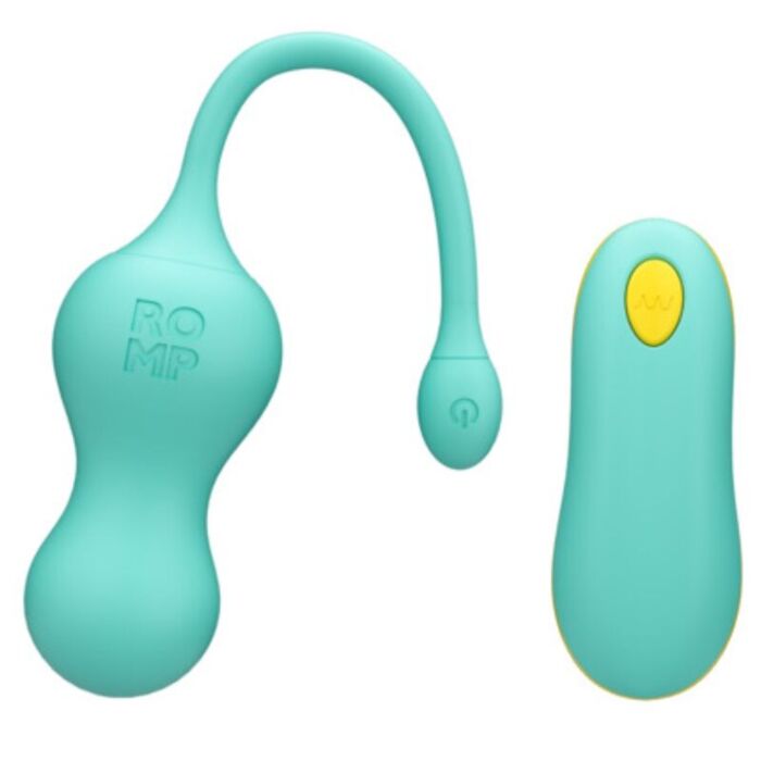 ROMP - CELLO MULTIFUNCTION VIBRATING EGG TURQUOISE REMOTE CONTROL ROMP - CELLO MULTIFUNCTION VIBRATING EGG TURQUOISE REMOTE CONTROL