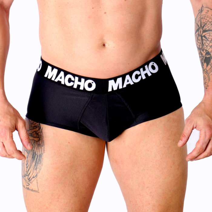 Slip MACHO Underwear MS30NG Negro Realce Slip MACHO Underwear MS30NG Negro Realce