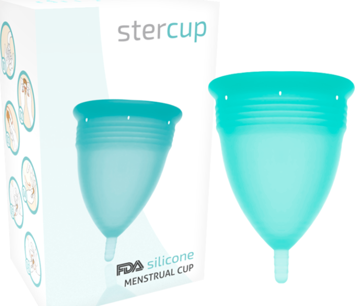 Stercup copa menstrual fda silicone  talla l aquamarine