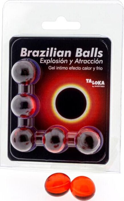Taloka - brazilian balls gel excitante efecto calor y frão 5 bolas