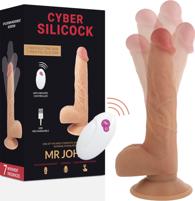 Vibrateur Cyber Silicock MR JOHN 23.88 cm avec télécommande Vibrateur Cyber Silicock MR JOHN 23.88 cm avec télécommande