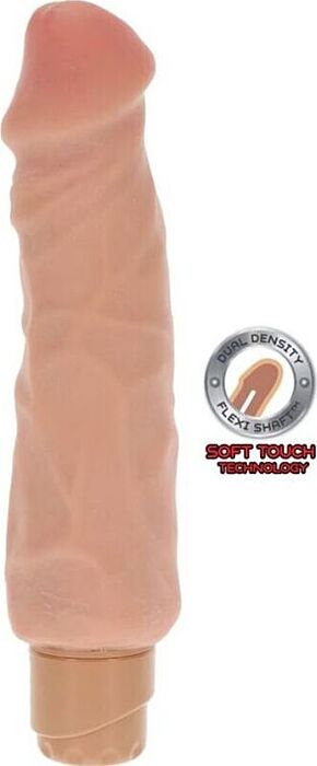 Vibrador Get Real 20,5 cm Doble Densidad Natural