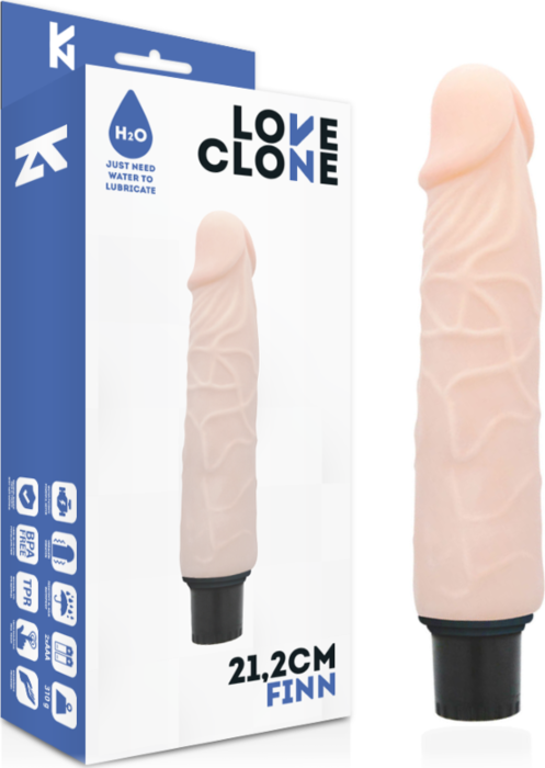 Vibromasseur LOVECLONE FINN 21.2 cm avec lubrification automatique Vibromasseur LOVECLONE FINN 21.2 cm avec lubrification automatique
