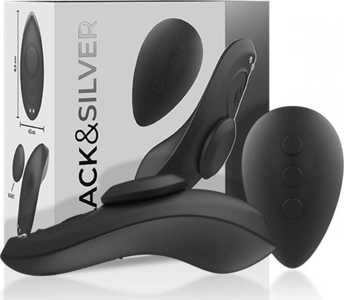 Vibromasseur culotte Black&Silver Preston avec télécommande Vibromasseur culotte Black&Silver Preston avec télécommande