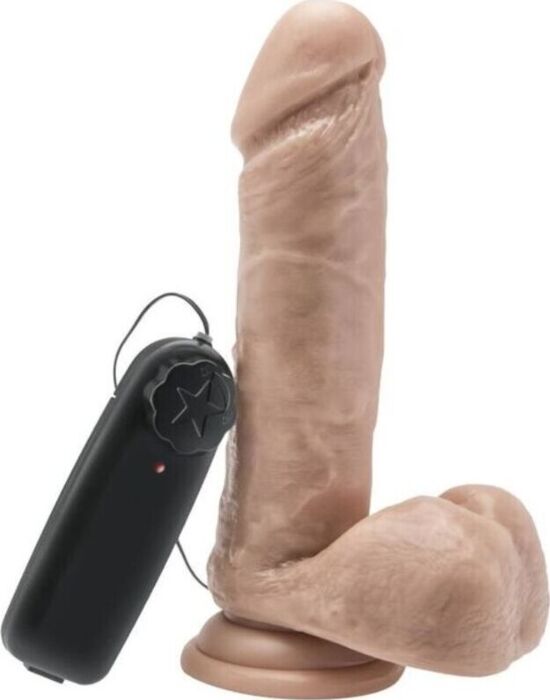 Gode réaliste GET REAL 18 cm avec testicules vibrantes