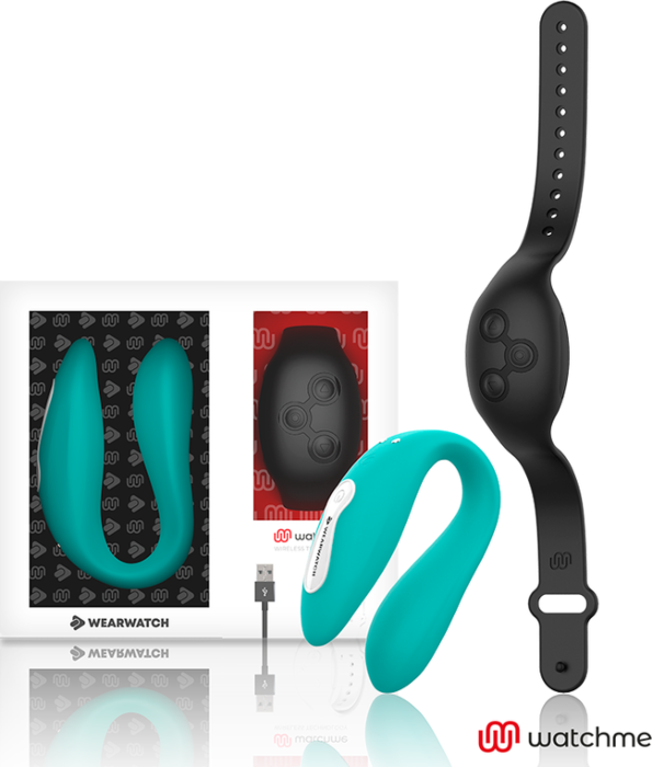 Vibrador Watchme Dual Tech Aqua/Azabache Vibrador Watchme Dual Tech Aqua/Azabache