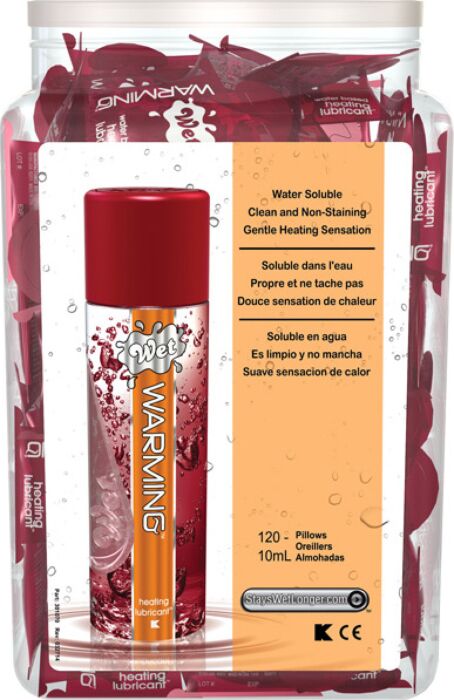 WET WARMING 10ML PILLOW BOWL DISPLAY/120 PILLOWS