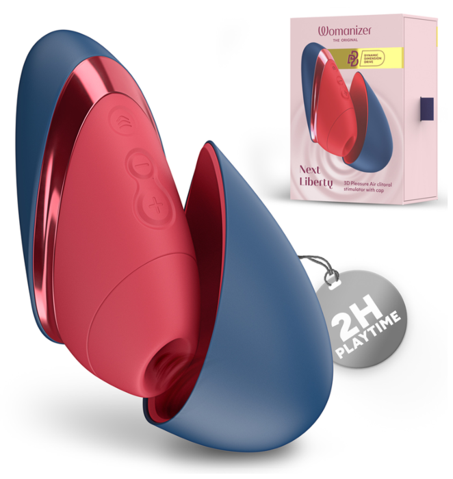 Stimulateur clitoridien WOMANIZER NEXT LIBERTY 3D Pleasure Air bleu/rouge