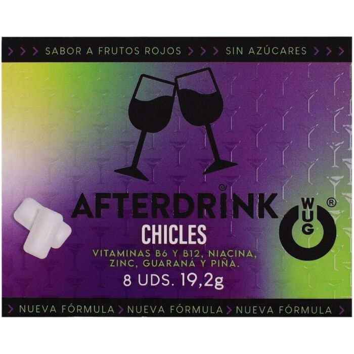WUG GUM - AFTER DRINK HANGOVER 8 UNITS WUG GUM - AFTER DRINK HANGOVER 8 UNITS