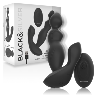 Vibrateur Anal Black&Silver Cora Télécommande