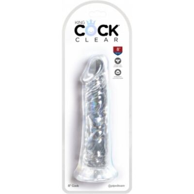 King cock - dildo realista , transparente -19,7 cm