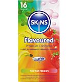 Préservatifs Goûts SKINS Pack 16 avec 4 saveurs