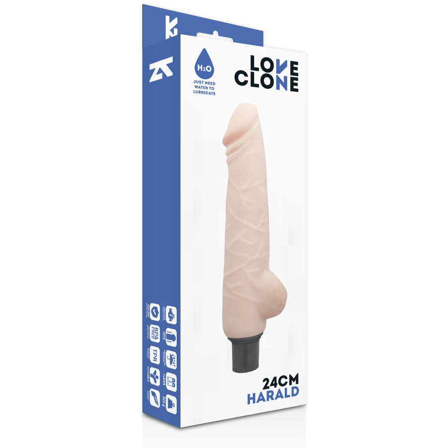Vibromasseur Loveclone Harald 24cm Autolubrifiant