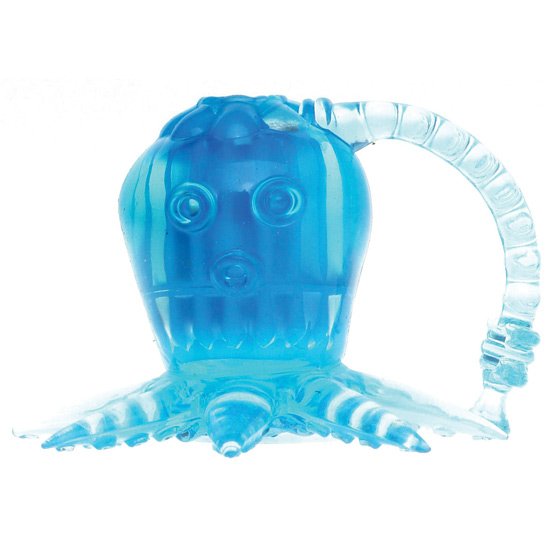 mini vibromasseur bleu Octopus